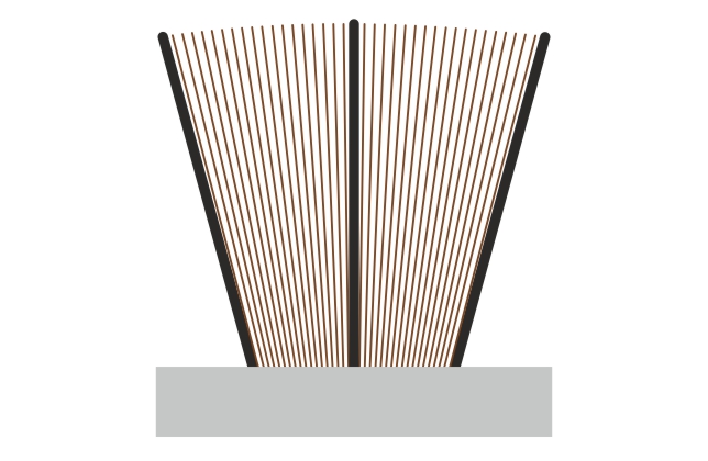Triple-Finned-Bürste