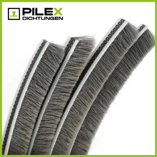 gewebte Bürstendichtungen in grau